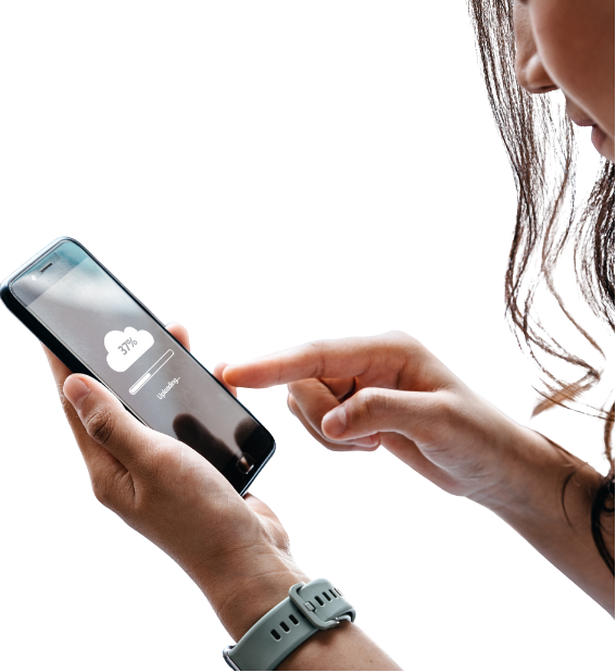 Woman with a smartphone