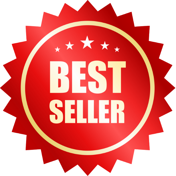 best seller badge red