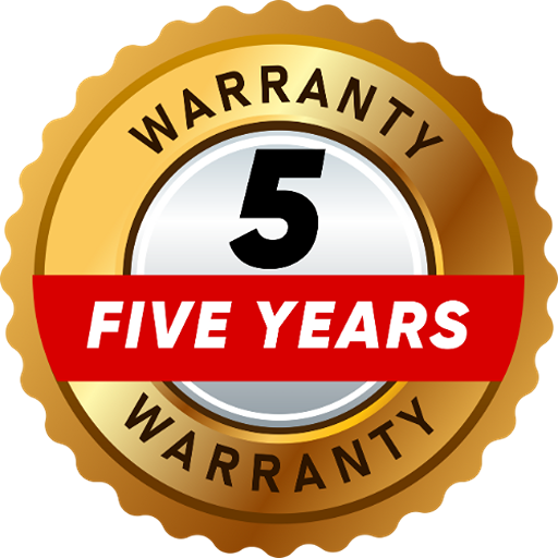 5 years warranty