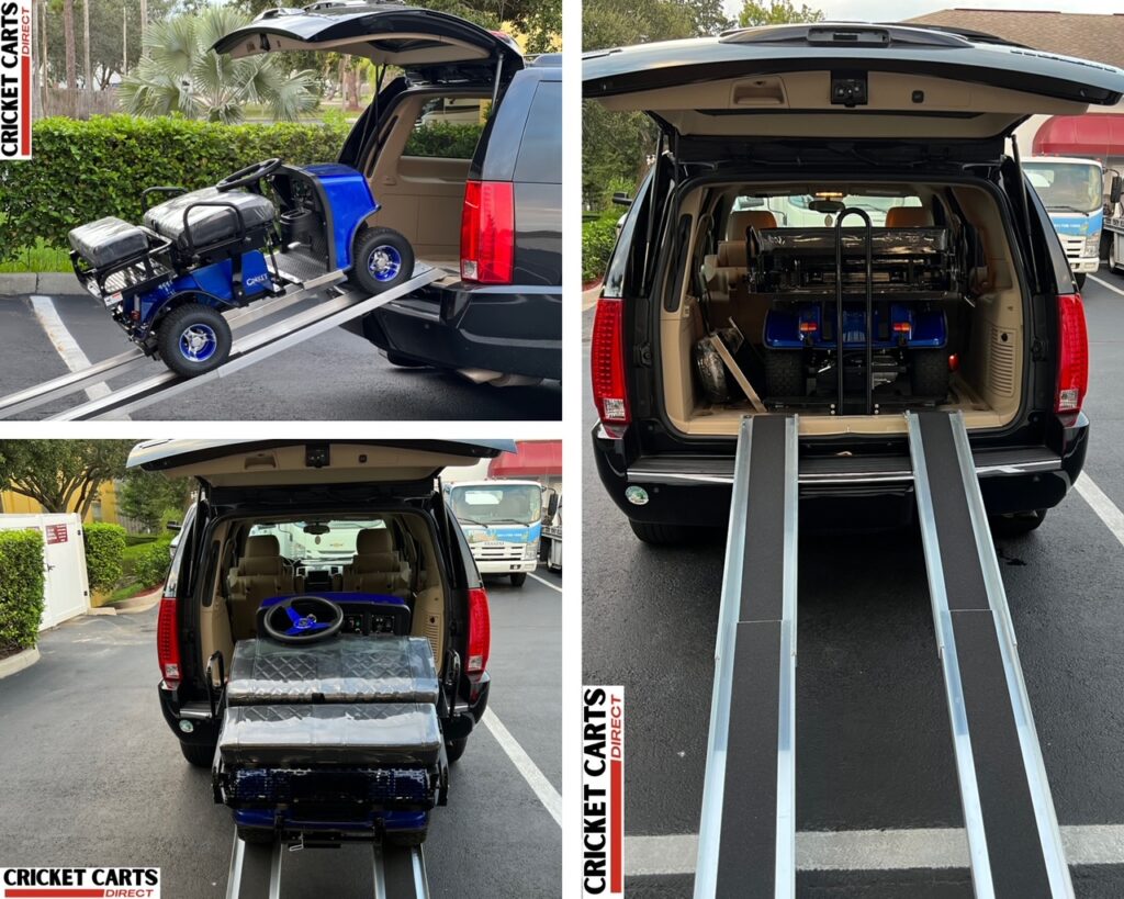 Loading process of the cricket cart