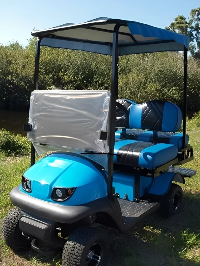 Blue cricket cart