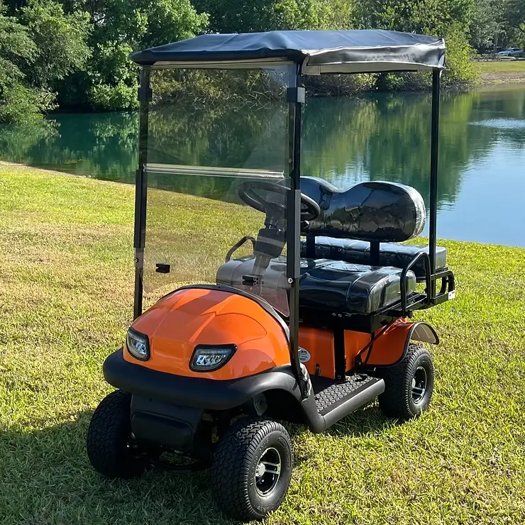 Orange cricket cart