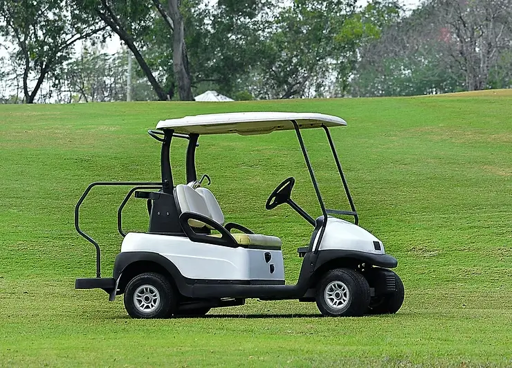 White cricket cart