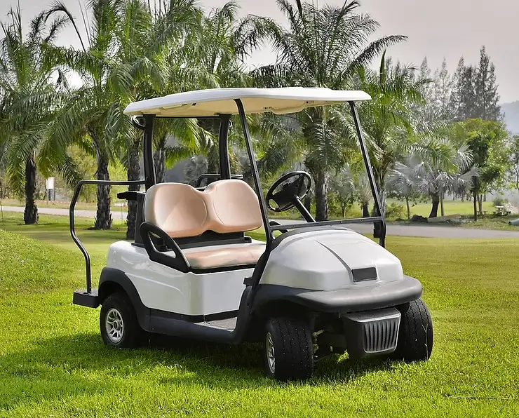 White cricket cart