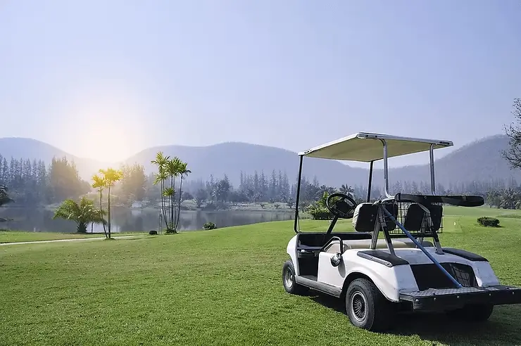 white golf cart
