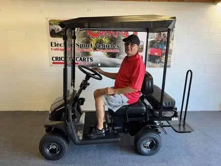 Black cricket cart